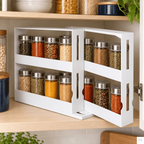 Kitchen Organizer Set | Pull-Out Under-Sink & Swivel Spice Rack | Set of 3