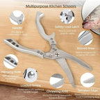Kitchen Shears | Heavy-Duty Stainless Steel & Safety Lock