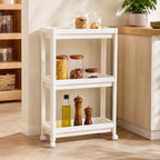 Kitchen Storage Rack | Slim 3-Tier & Smooth-Rolling Wheels