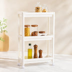 Kitchen Storage Rack | Slim 3-Tier & Smooth-Rolling Wheels