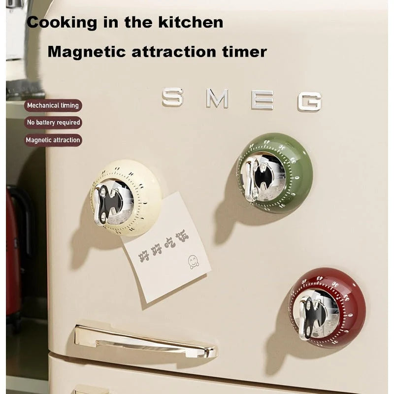 Kitchen Timer | Magnetic Back & Wind-Up | 0–60 Min
