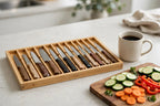 Knife Drawer Organizer | Solid Bamboo & Space-Saving | 12 Slots