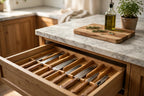 Knife Drawer Organizer | Solid Bamboo & Space-Saving | 12 Slots