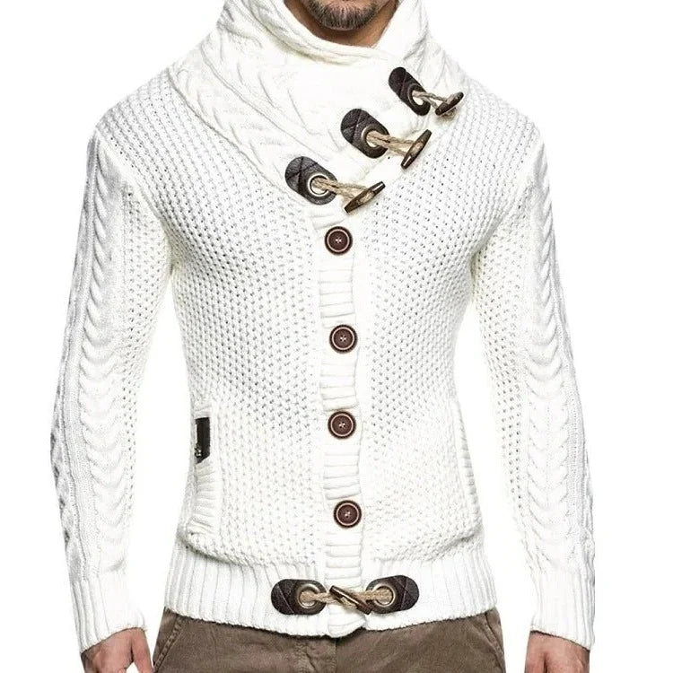 Knitted Sweater | Thick Knit & Toggle Closure | Warm and Comfortable