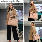 Laptop Tote | Waterproof PU Leather & Padded 15.6-Inch Compartment