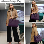 Laptop Tote | Waterproof PU Leather & Padded 15.6-Inch Compartment