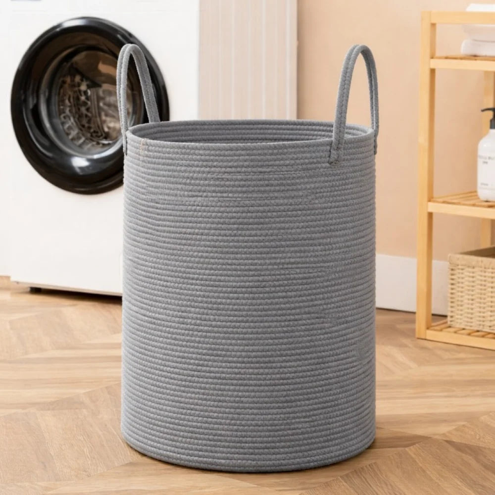 Laundry Basket | Woven Cotton & Collapsible | 58 L