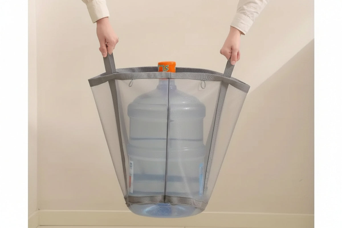 Laundry Hamper | Breathable Nylon Mesh | Rope Carry Loops
