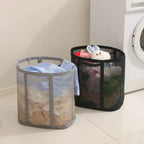 Laundry Hamper | Breathable Nylon Mesh | Rope Carry Loops