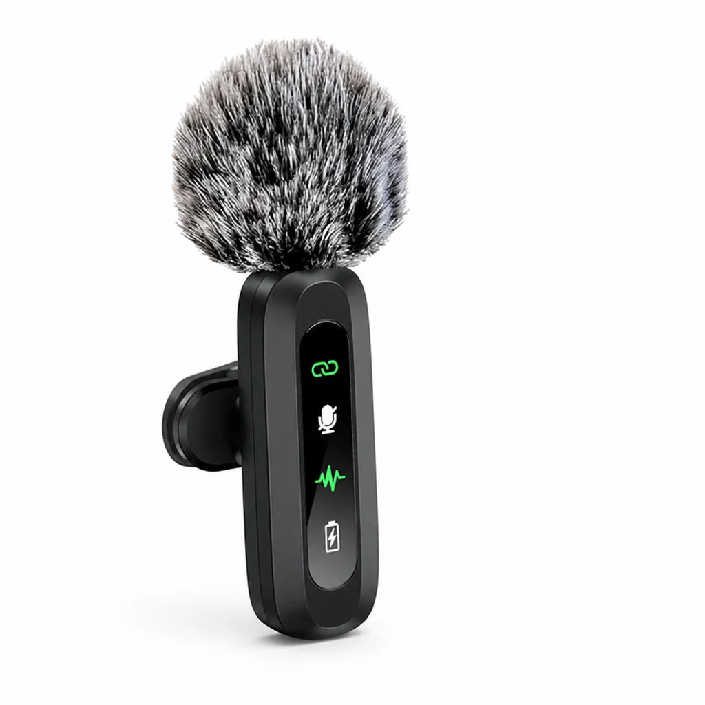 Lavalier Microphone | Compact Wireless USB-C Clip-On | Windscreen & Charger Included
