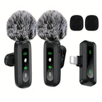 Lavalier Microphone | Compact Wireless USB-C Clip-On | Windscreen & Charger Included