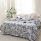 Throw Blanket | Leaf Woven Design | 100% Cotton
