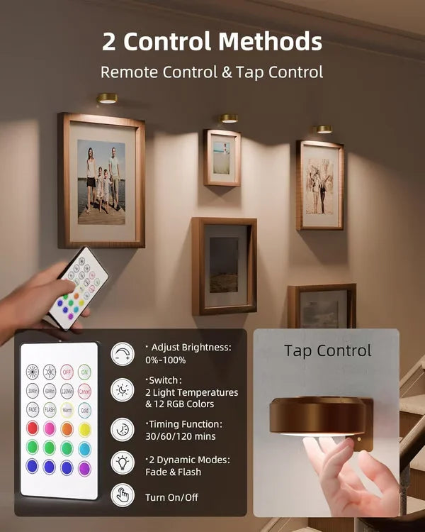 LED Art Light | Magnetic Mount & Remote Control | Adjustable Brightness