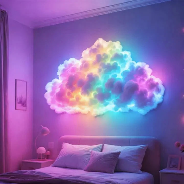 LED Cloud Light | Soft RGB Gradient & App-Controlled | 200 cm Width