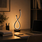 LED Desk Lamp | Sculpted Infinity Loop & 3 Light Settings