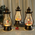 LED Lantern | Animated Snowfall & Rotating Snow Globe Scene | Tabletop