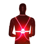 LED Safety Vest | 360° Fiber-Optic Visibility & Flash Modes | Universal Fit