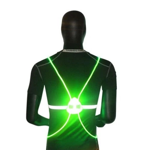 LED Safety Vest | 360° Fiber-Optic Visibility & Flash Modes | Universal Fit