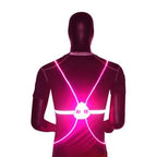 LED Safety Vest | 360° Fiber-Optic Visibility & Flash Modes | Universal Fit