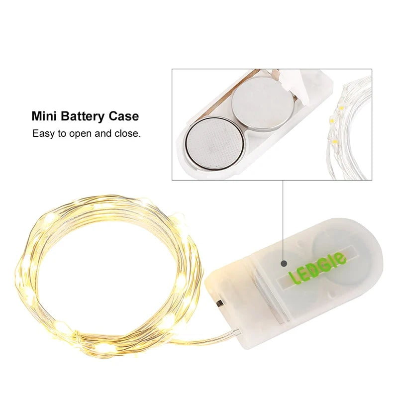LED String Lights | Flexible Copper Wire & Waterproof | 1.2 M