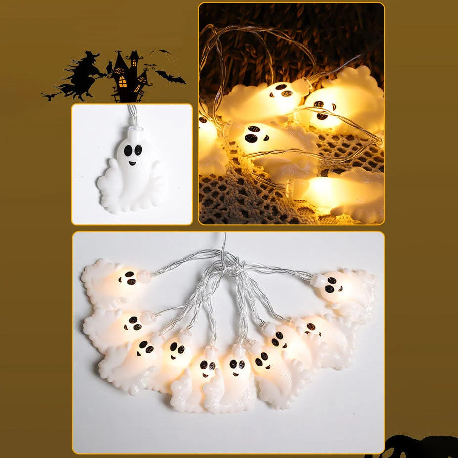 LED String Lights | Ghost Shades & Battery/USB Powered | Choice Of 3 Lengths