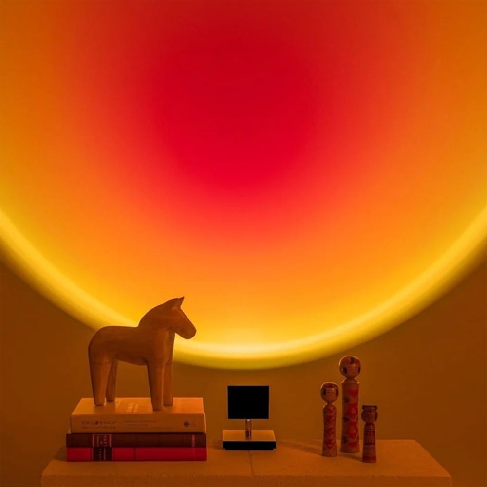 LED Table Lamp | Vintage Sunset Effect & USB Powered
