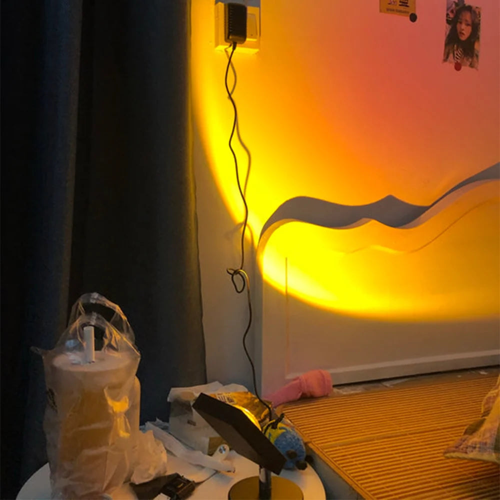 LED Table Lamp | Vintage Sunset Effect & USB Powered