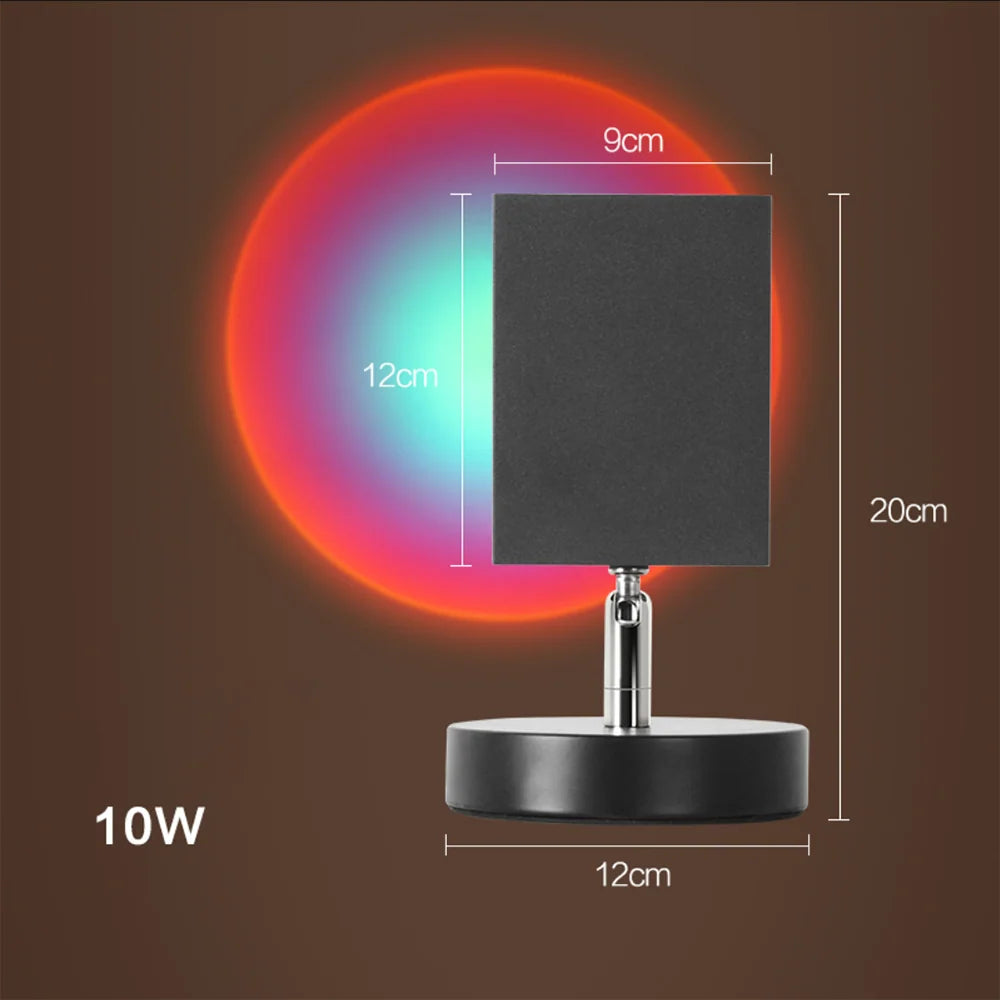 LED Table Lamp | Vintage Sunset Effect & USB Powered