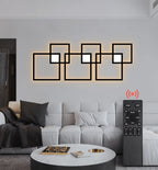 LED Wall Light | Square Black Metal | 35 x 35 x 4 cm
