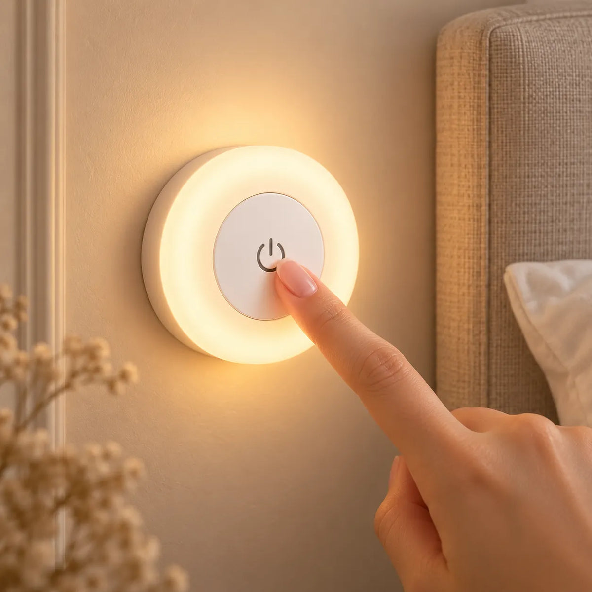 LED Wall Light | USB Rechargeable & Touch Dimmable | Magnetic Adhesive Mount