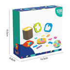 Logic Puzzle Game | 108 Colorful Blocks & 20 Task Cards | Ages 4+