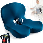 Lumbar Support Cushion | Memory Foam & Non-Slip | Machine-Washable Cover