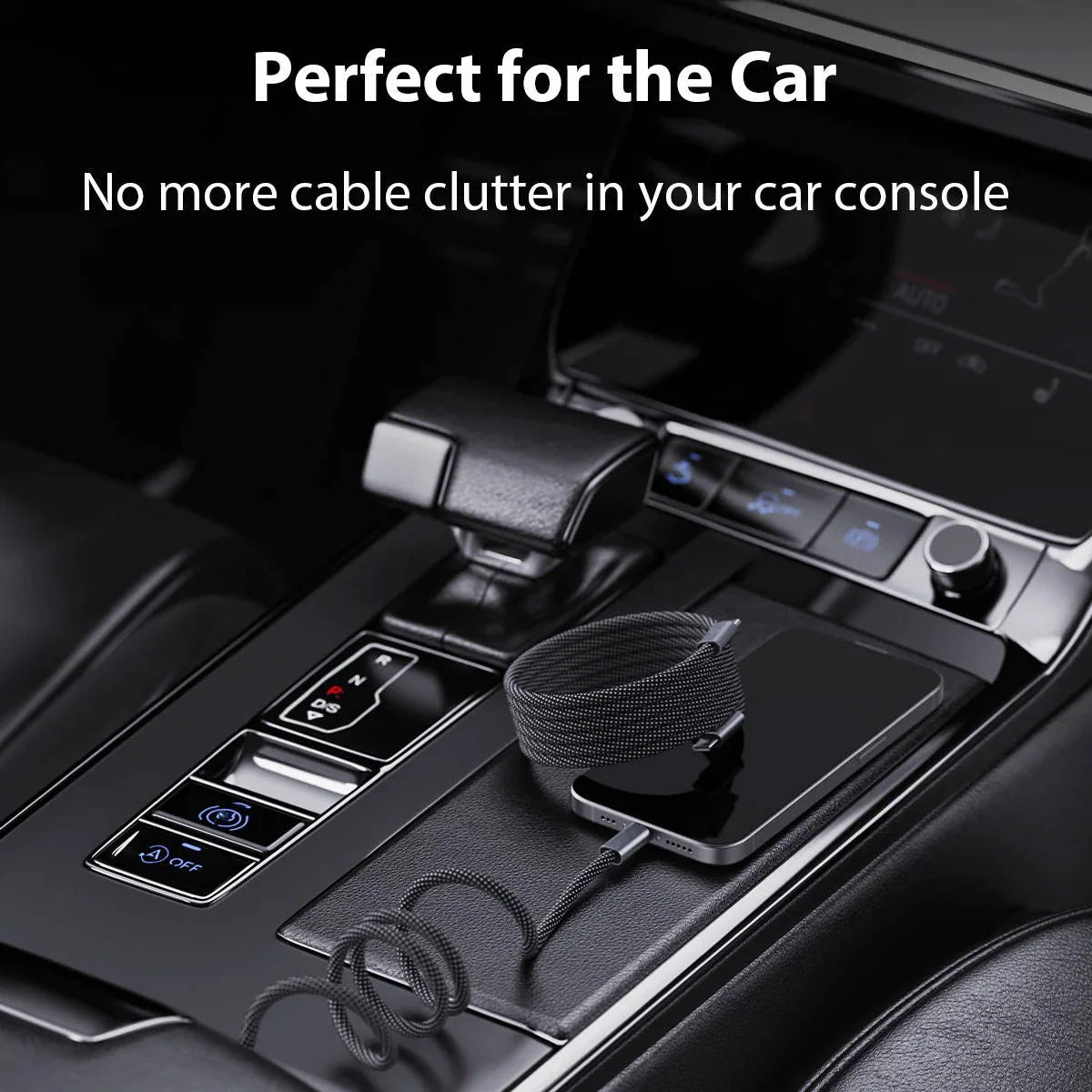 Magnetic Charging Cable | Self-Coiling & Braided | 3.3 ft