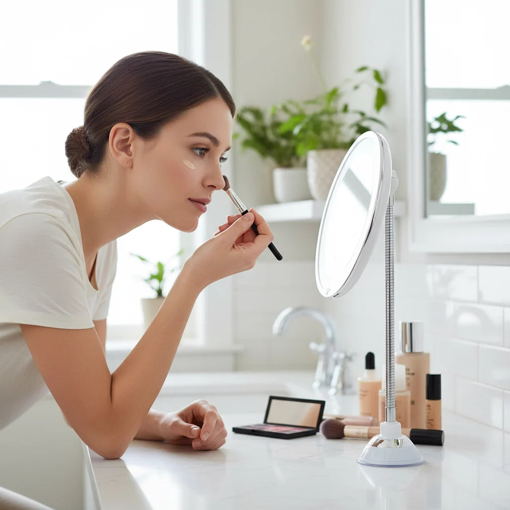 Magnifying Mirror | 10× Magnification & LED Light