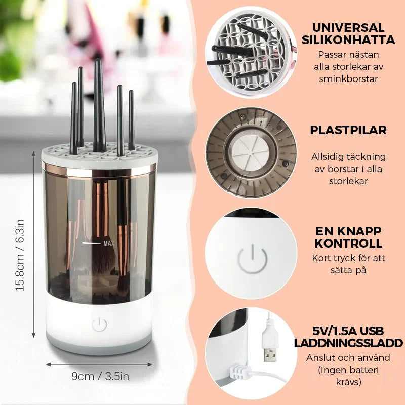 Makeup Brush Cleaner | Electric Spin & Fast Drying | Fits All Brush Sizes