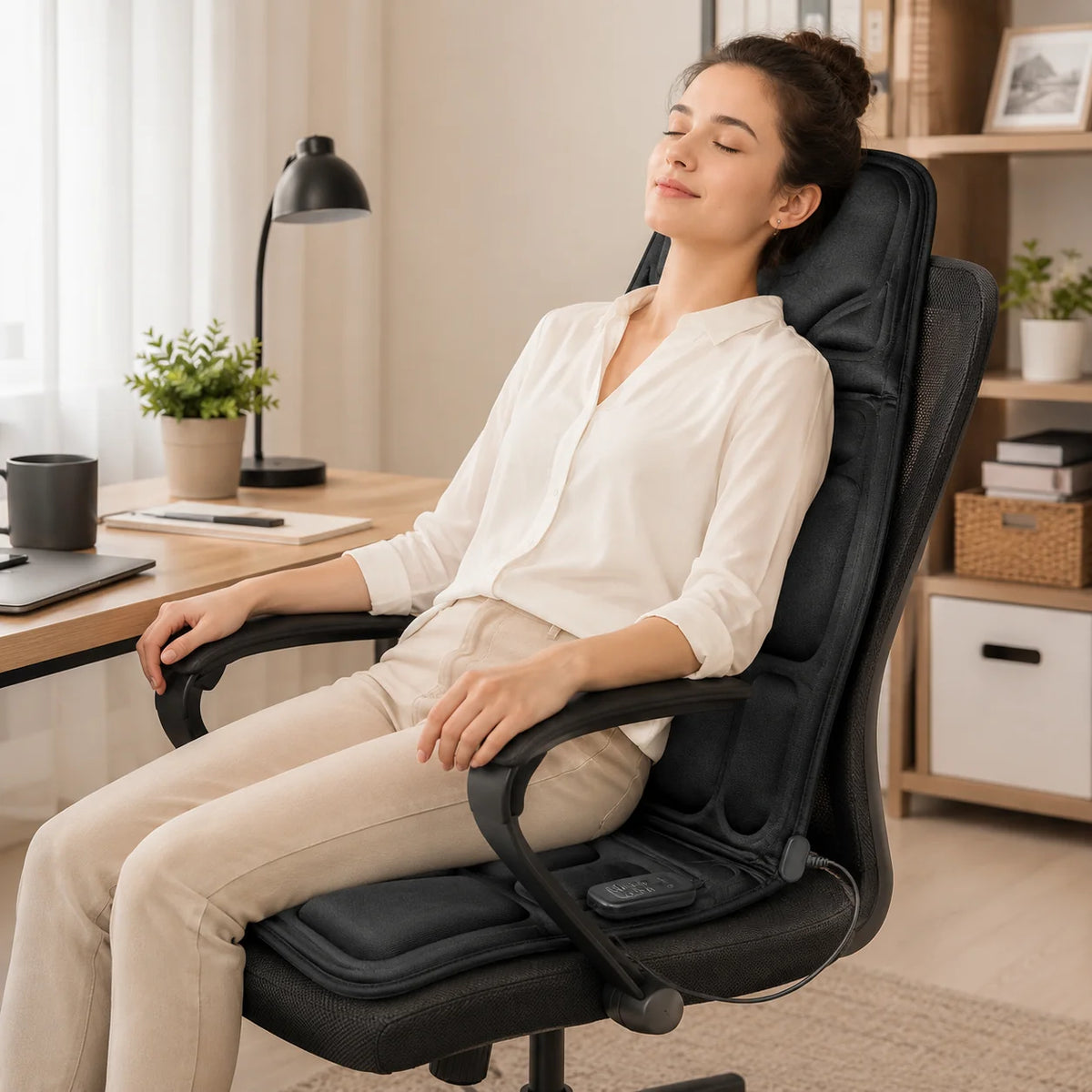 Massage Chair Pad | Vibrating & Heated Remote-Controlled
