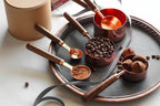 Measuring Cups & Spoons Set | Copper-Plated Stainless Steel | Walnut Handles