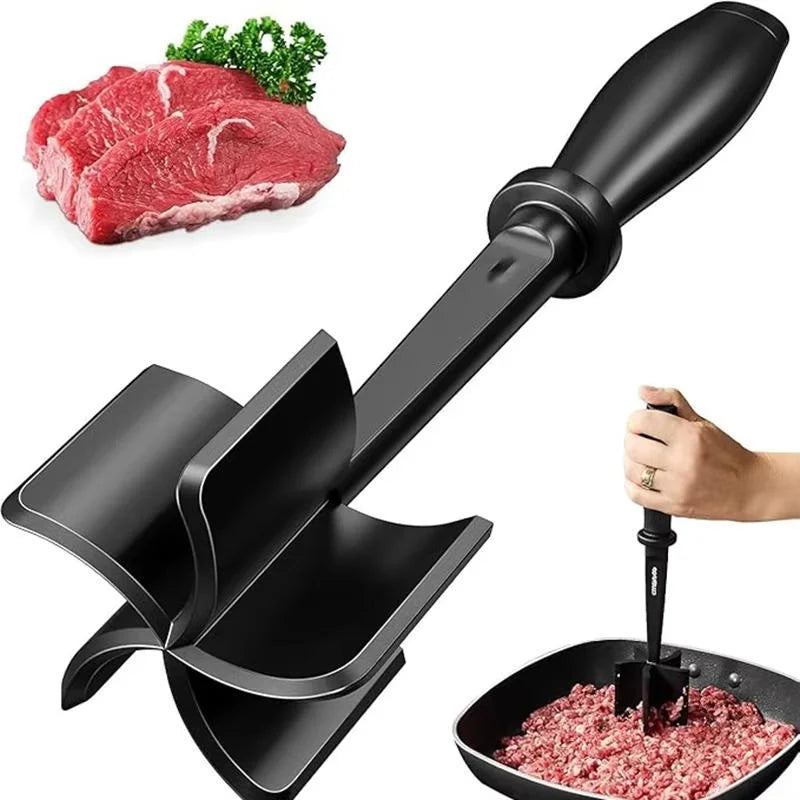 Meat Chopper | Heat-Resistant Nylon & Ergonomic Grip | 5-Blade