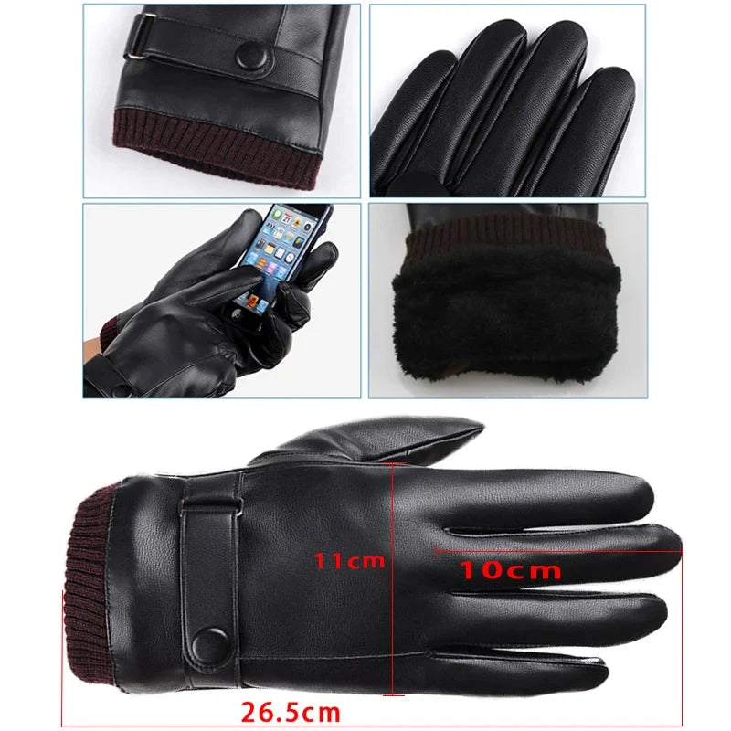 Men’s Gloves | Touchscreen & Windproof Synthetic Leather