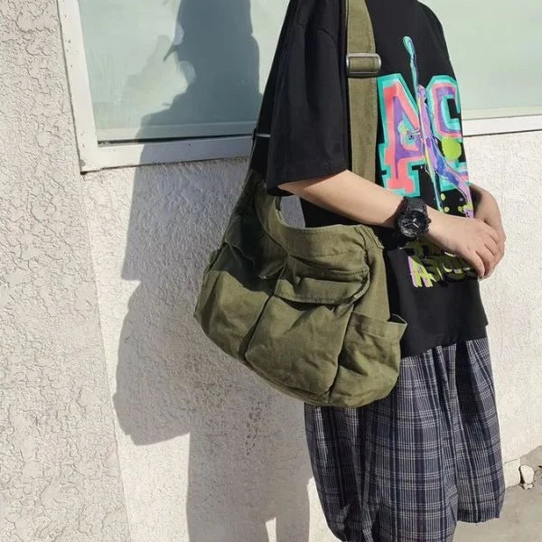 Messenger Bag | Large Capacity & Adjustable Strap | Shoulder or Crossbody Carry
