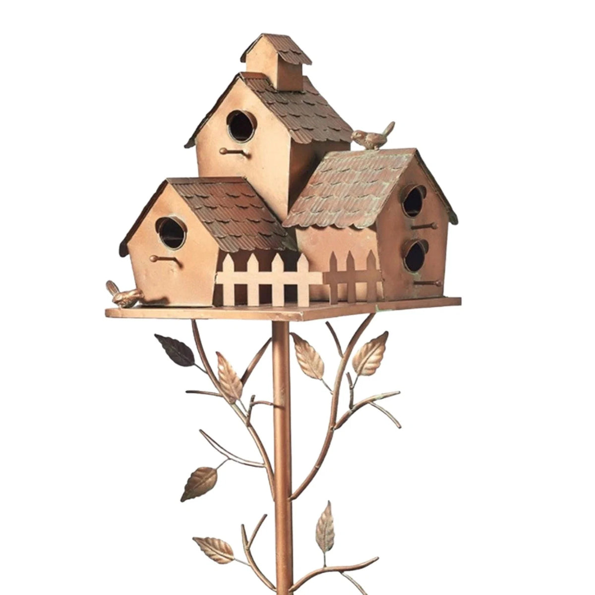 Garden Birdhouse Stake | Metal Art Design | 75 cm Pole, Weather-Resistant