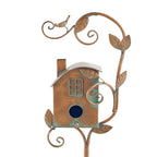 Garden Birdhouse Stake | Metal Art Design | 75 cm Pole, Weather-Resistant
