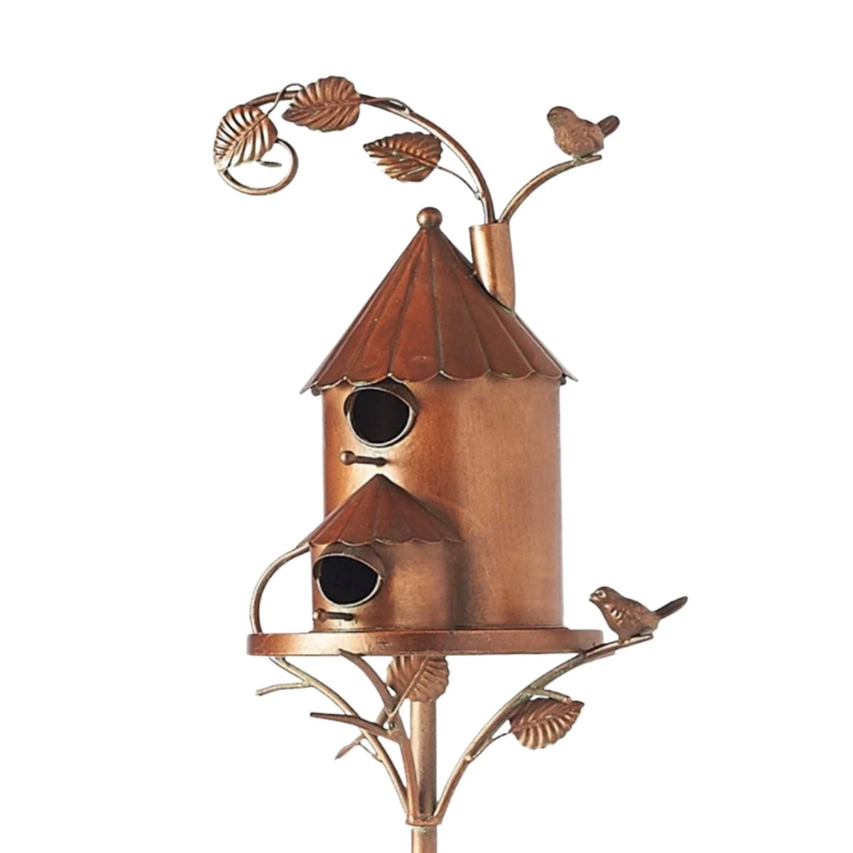 Garden Birdhouse Stake | Metal Art Design | 75 cm Pole, Weather-Resistant