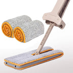Microfiber Mop & Broom | Self-Wringing & Double-Sided | 360° Rotating Head