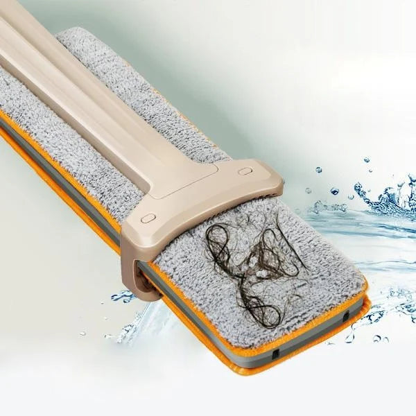 Microfiber Mop & Broom | Self-Wringing & Double-Sided | 360° Rotating Head