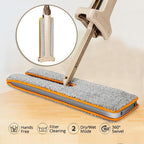 Microfiber Mop & Broom | Self-Wringing & Double-Sided | 360° Rotating Head