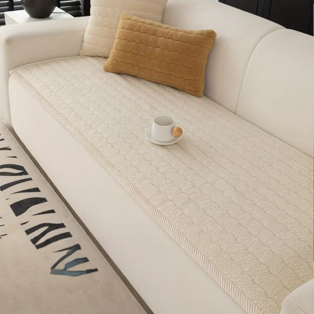 Sofa Cover | Plush Microfiber & Non-Slip Backing