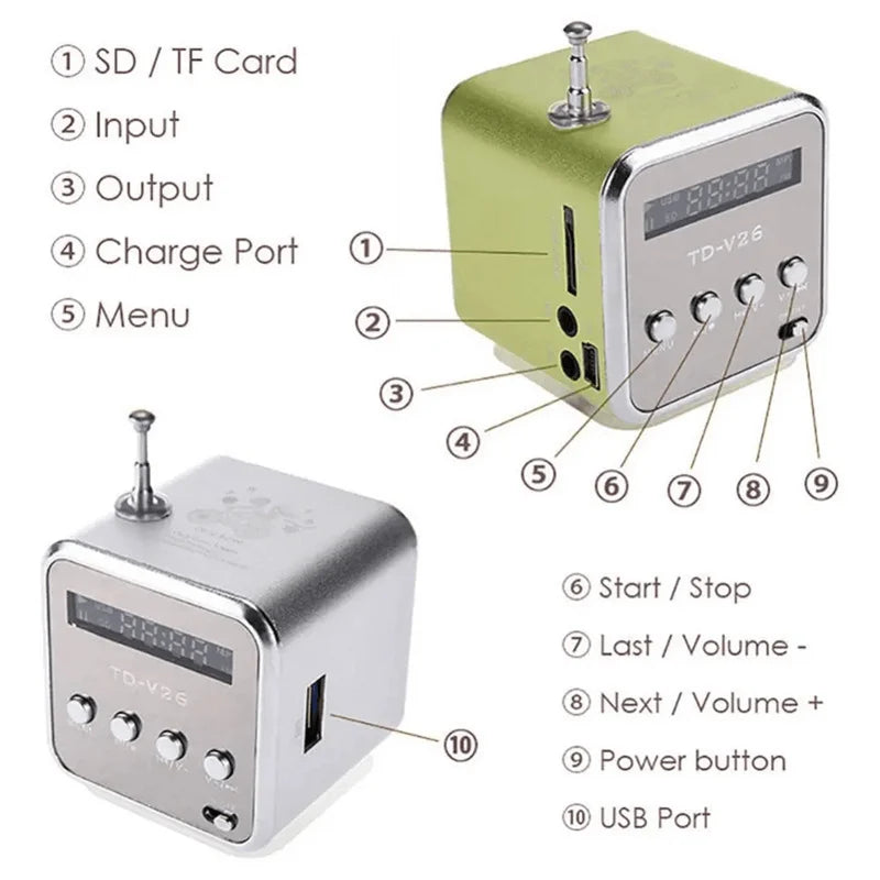 Mini Bluetooth Speaker | Aluminum Shell & FM Radio