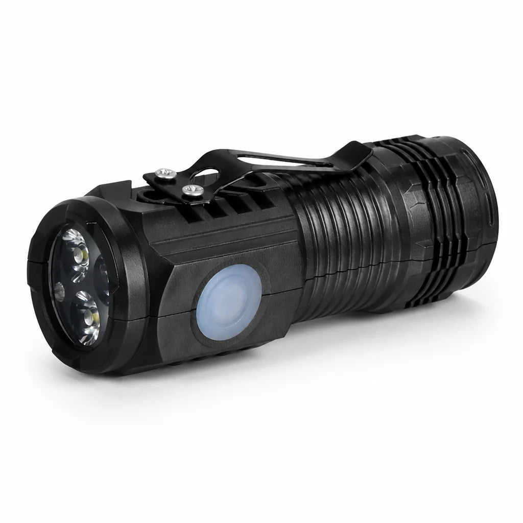 Mini LED Flashlight | Triple LED & USB-C Rechargeable | 500m Range