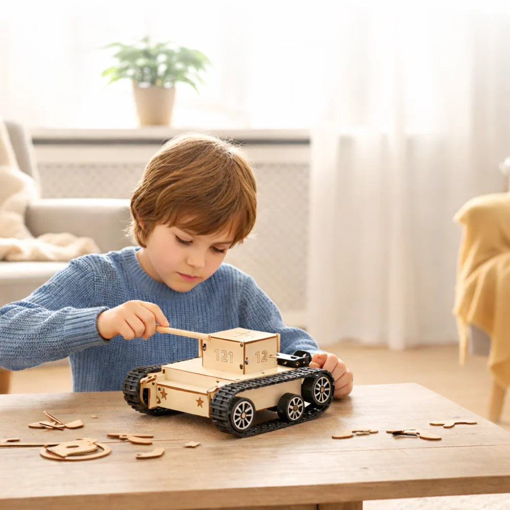 Model Car Kit | STEM Learning & Natural Wood | Ages 6+